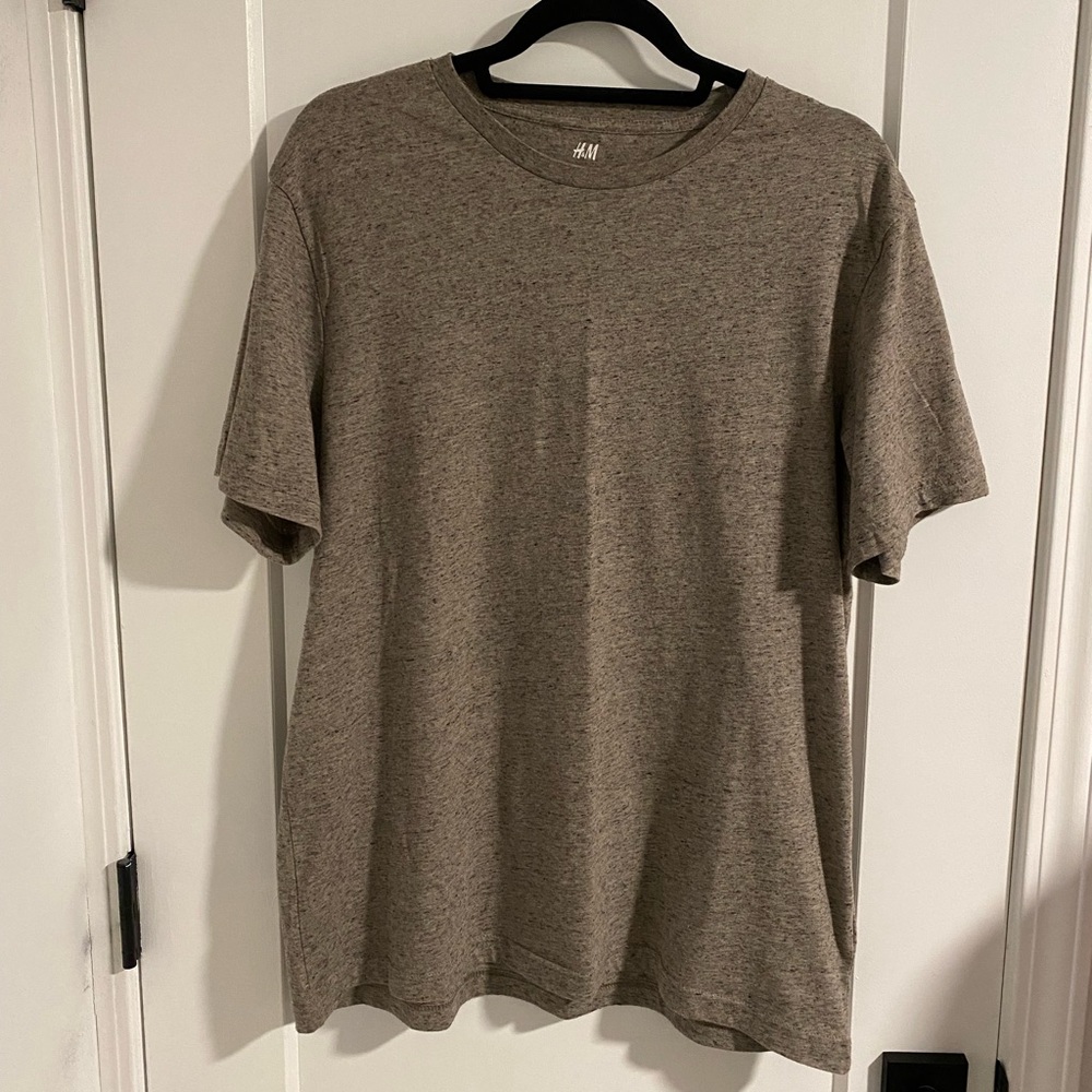 H&M Crewneck Brown Marled Tee